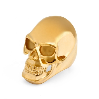 Titanium Plated Stainless Steel Skull Ring for Men in Europe or America Skull Shape
