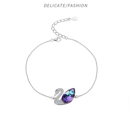 SWAN Pendants or Charms Type S925 Sterling Silver Aurora Bracelet for Gift Occasion