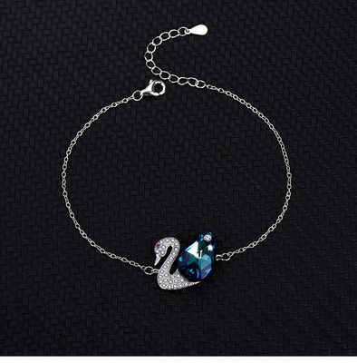 SWAN Pendants or Charms Type S925 Sterling Silver Aurora Bracelet for Gift Occasion