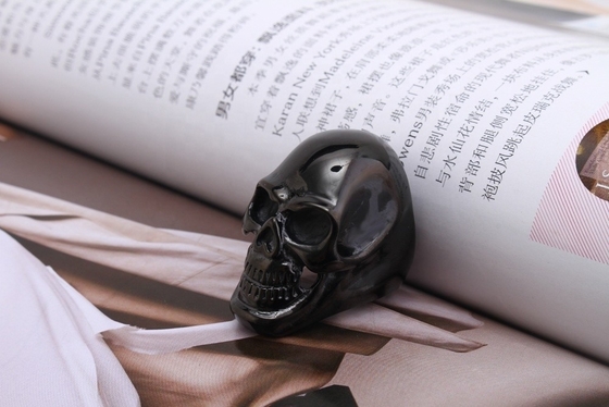 Titanium Plated Stainless Steel Skull Ring for Men in Europe or America Skull Shape