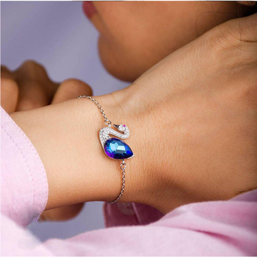 SWAN Pendants or Charms Type S925 Sterling Silver Aurora Bracelet for Gift Occasion