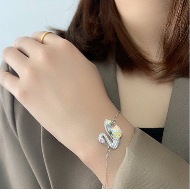 SWAN Pendants or Charms Type S925 Sterling Silver Aurora Bracelet for Gift Occasion