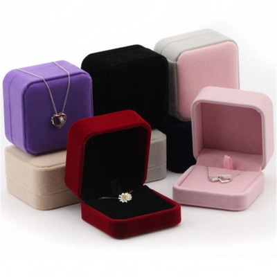 Wedding Souvenir Gift Velvet Jewelry Display Box for Necklace and Earrings