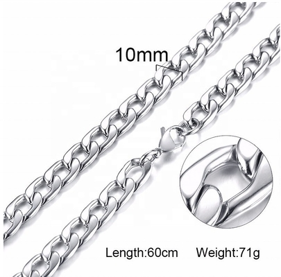 24 Inch Men's Round Miami Cuban Link Chain Necklace in Gold Tone Stainless Steel
