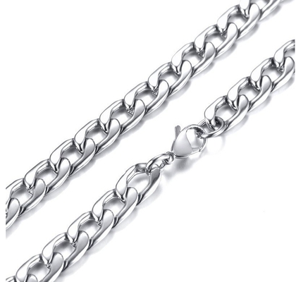 24 Inch Men's Round Miami Cuban Link Chain Necklace in Gold Tone Stainless Steel