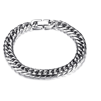 Stainless Steel 10mm Men Bracelet Cuban Link Hand-Chain for Daily Wear and Dropshipping