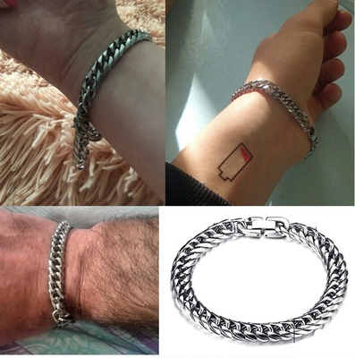 Stainless Steel 10mm Men Bracelet Cuban Link Hand-Chain for Daily Wear and Dropshipping