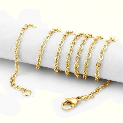 Picture Silver/Gold 2.2mm Wide Cross Chain For Necklace 16"/18"/20"/22"/24"/26"30" Classic Style