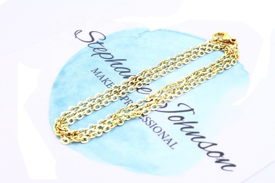 Picture Silver/Gold 2.2mm Wide Cross Chain For Necklace 16"/18"/20"/22"/24"/26"30" Classic Style