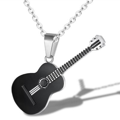 Personalized Stainless Steel Guitar Pendants 2020 Fashion Silver Plated Occasion Gift