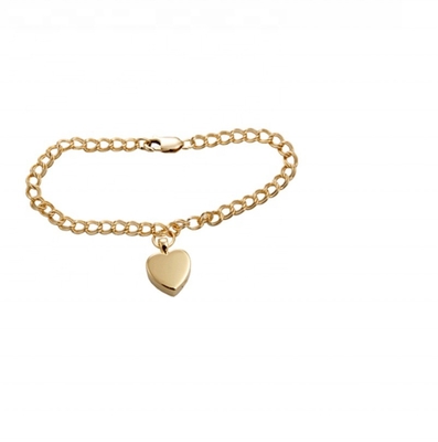 Stainless Steel Keepsake Memorial Cremation Bangle Heart Charm Urn Bracelet for Women