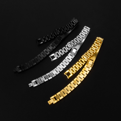 European and American Simple CNC Inlay Titanium Steel Men's Bracelet Jewelry Type Bracelets