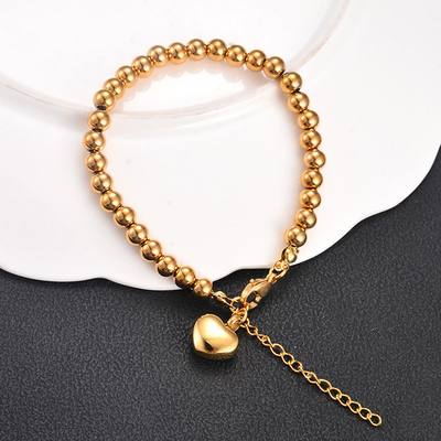 Urn Ashes Bracelet Stainless Steel Heart Charms Keepsake Bracelet for Women Girls