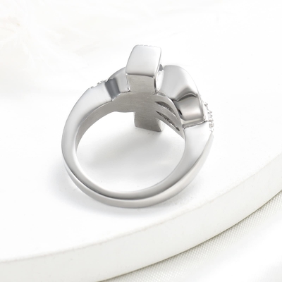 Stainless Steel Cremation Ring For Ash Cross Memorial Urn Jewelry Human/Pet Ash Holder Style Fashionable