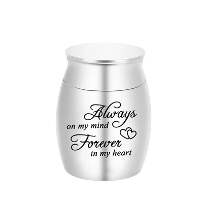 Stainless Steel Circle of Life Memorial Urn for Human and Pet Ashes CHRISTIAN Jewelry