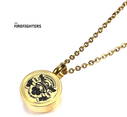 Army Navy Reserve Air Officer Commemorative Urn Ashes Necklace Cremation Jewelry 316L
