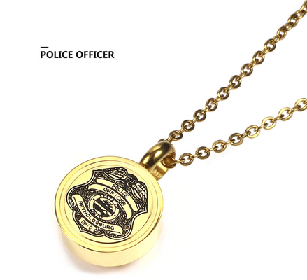 Army Navy Reserve Air Officer Commemorative Urn Ashes Necklace Cremation Jewelry 316L
