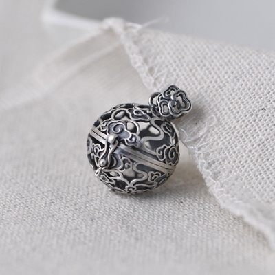 S925 Silver Vintage Craft Silver Sachet Ball Pendant for Mould Making and Sample Making