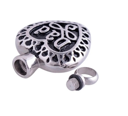 Stainless Steel Mom Dad Heart Urns Pendants Necklace Cremation Jewelry for Keepsake