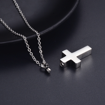 Stainless Steel Fashion OEM/ODM Welcome Cross Pendant for Pet Hair and Ash Memorial